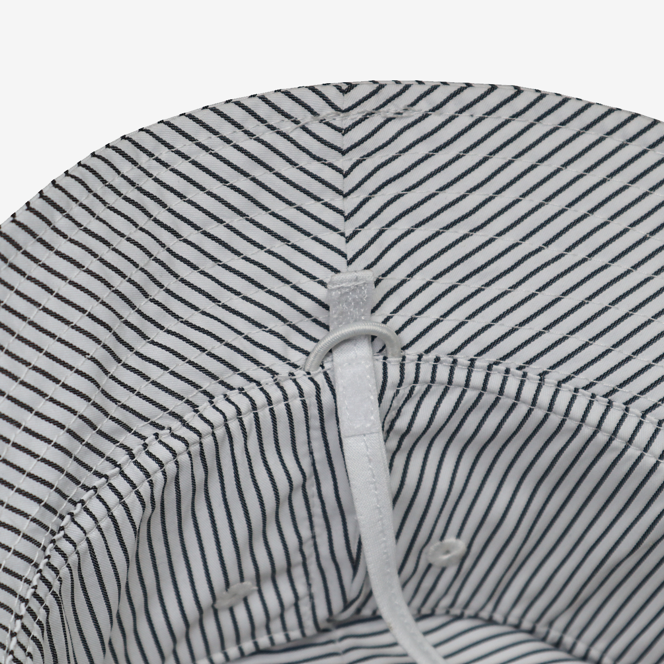Midnight Blue & White Stripe Bucket Hat