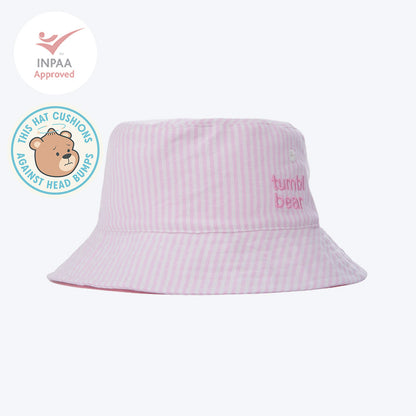 Pink & White Stripe Bucket Hat