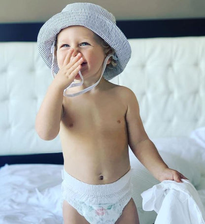 Blue & White Stripe Bucket Hat